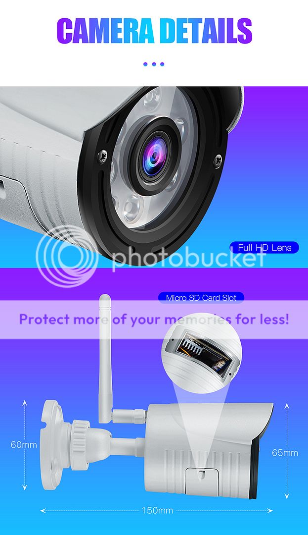 P2P Wireless Wifi IR Cut 1080PMegapixels IR Night Vision Outdoor ONVIF IP Camera